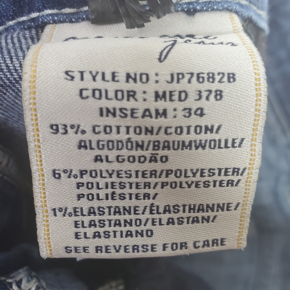 Miss Me embrroidered, rhinestone, studded signature boot cut jeans size 25 - Picture 10 of 14